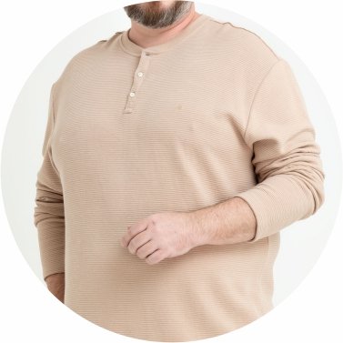 blusa masculina plus size manga longa regular fit canelado bege se0705002 bg0029 6