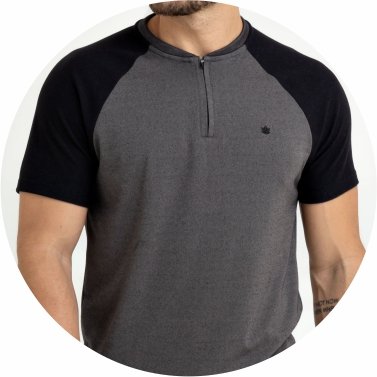 t shirt masculina slim fit ziper granito se0301248 cz0038 5