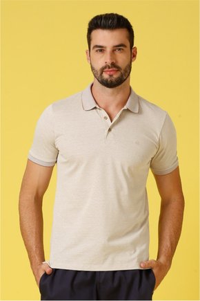polo masculina piquet gold slim fit bege se0101727 bg0029 3