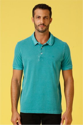 polo masculina meia malha estonada regular fit verde se0101753 pt0156 3