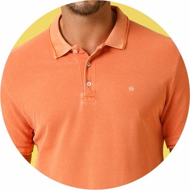 polo masculina piquet estonado slim fit laranja se0101754 pt0154 7