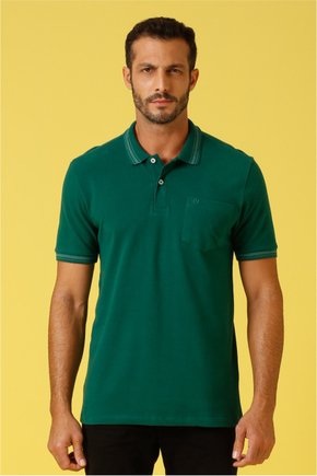 polo masculina piquet simples regular fit bolso verde se0101758 vd0135 3