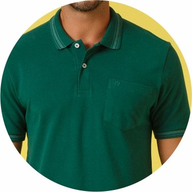 polo masculina piquet simples regular fit bolso verde se0101758 vd0135 7