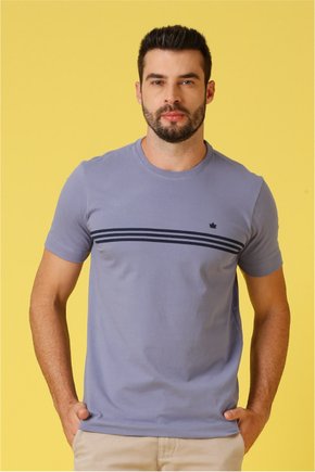 t shirt masculia meia malha estampo listra frente regular fit azul se0301282 az0669 2