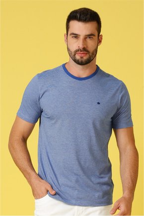 Camiseta Masculina Básica Regular Fit Classic Blue