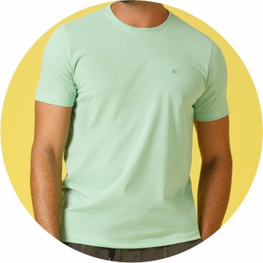 t shirt masculina meia malha mescla regular fit verde se0301296 vd0141 5