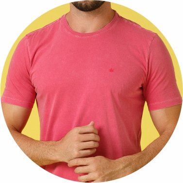 t shirt masculina meia malha regular fit estonada rosa se0301297 pt0162