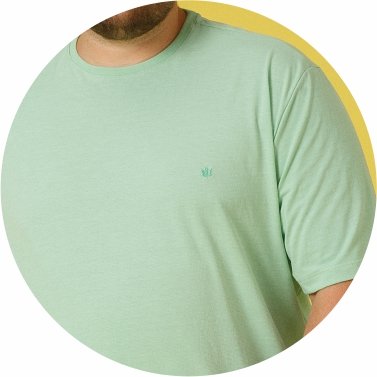 t shirt masculina plus size meia malha regular fit verde se0305034 vd0141 6
