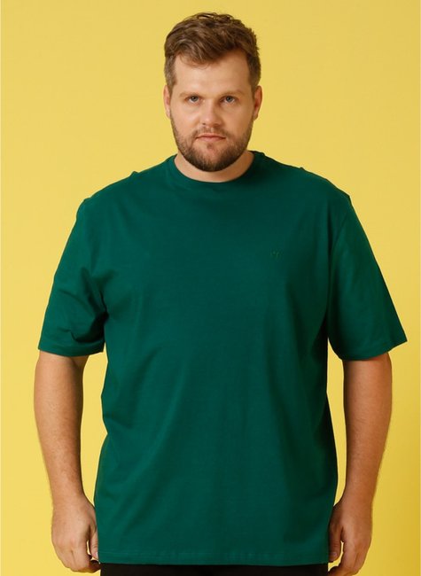 t shirt masculina plus size meia malha regular fit verde se0305035 vd0135 2
