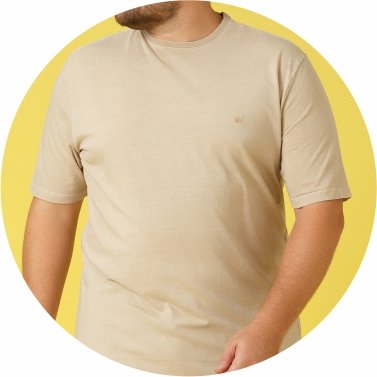 t shirt masculina plus size meia malha regular fit estonada bege se0305036 pt0148 5