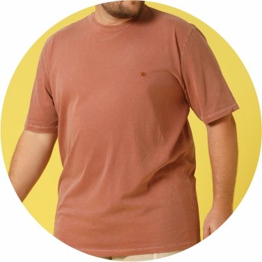 t shirt masculina plus size meia malha regular fit estonada marrom se0305036 pt0159 5