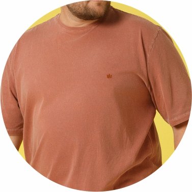 t shirt masculina plus size meia malha regular fit estonada marrom se0305036 pt0159 6