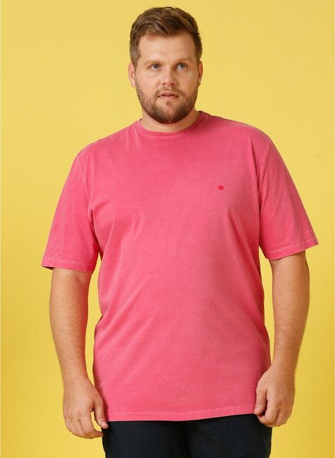 Camiseta Oversized em Meia Malha Malhão com Etiqueta Aplicada Rosa
