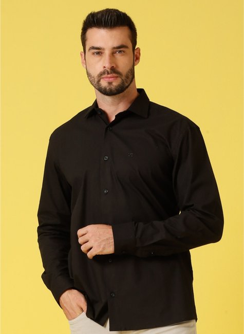 Camisa Slim Fit Xadrez Tecido Tricoline