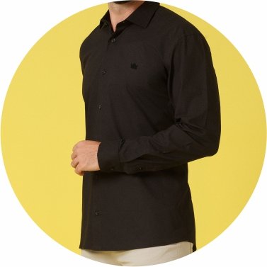 camisa social manga longa masculina slim fit tricoline stretch preta se1001001 di0002 5