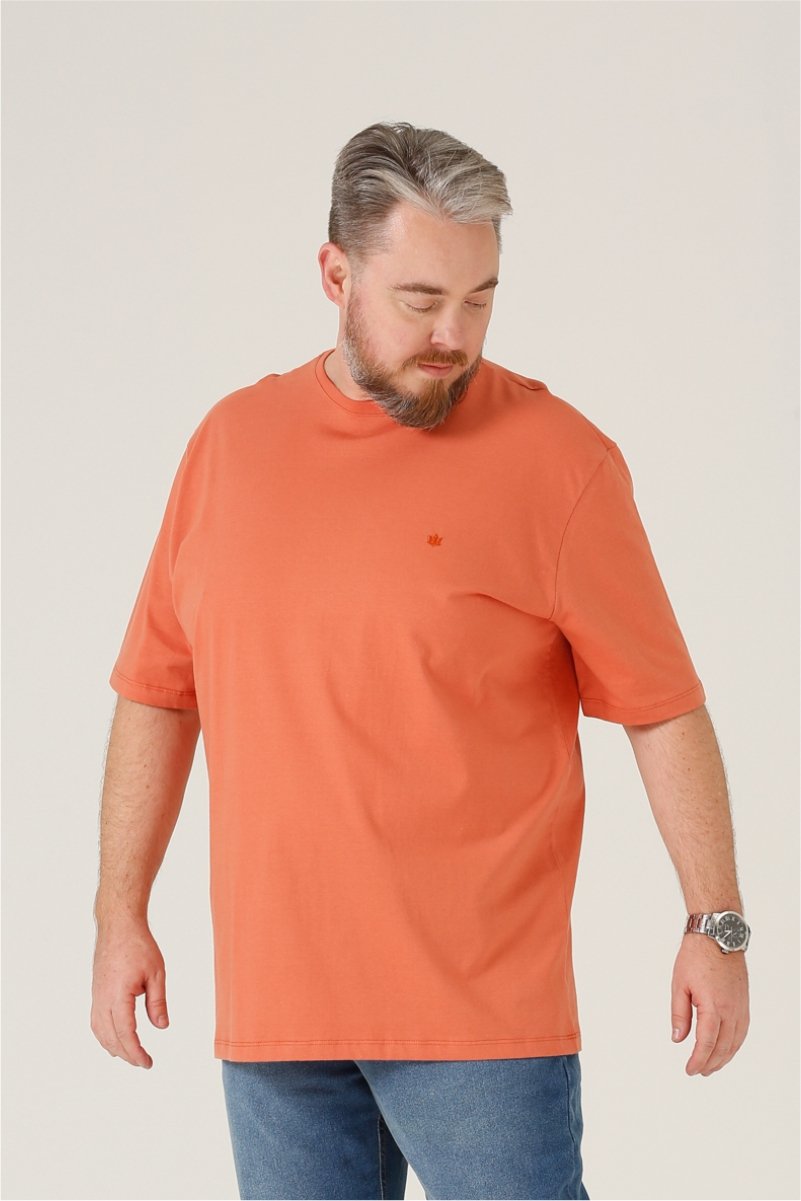 camiseta masculina plus size basica laranja se0305030 lr0035 2