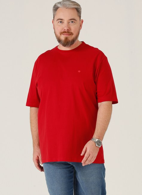 se0305030 vm0002 camiseta masculina plus size bascica vermelho