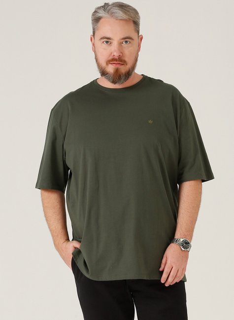 se0305030 vd0096 camiseta masculina plus size bascica verde