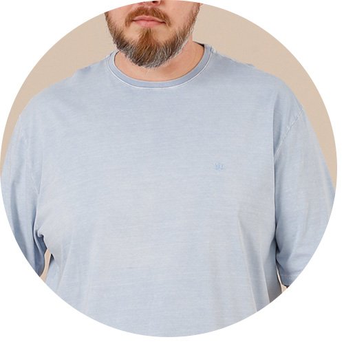 se0305039 pt0175 camiseta masculina plus size meia malha estonada seeder azul