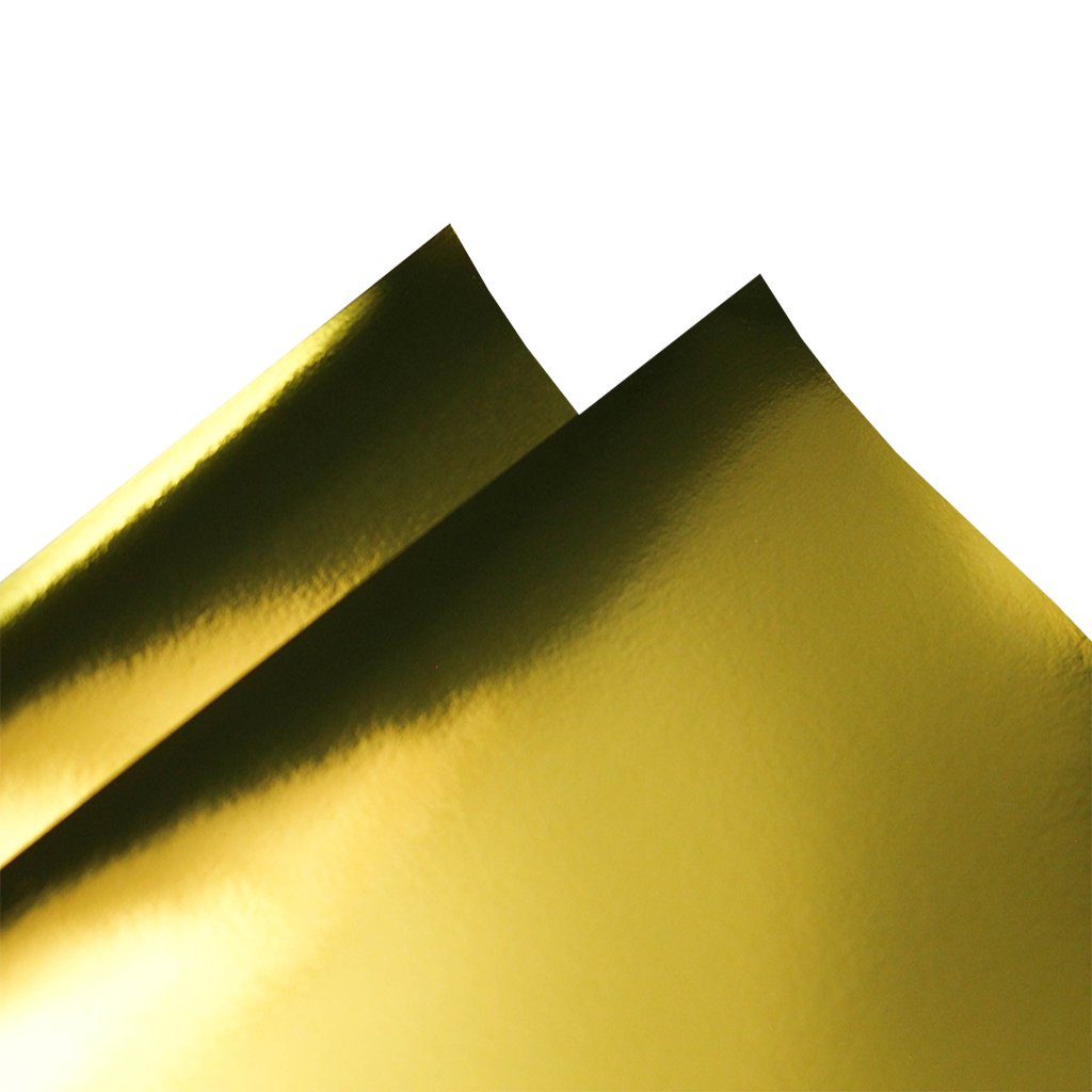 Papel Lamicote Laminado Pacote Com Folhas A Ouro Dourado G M