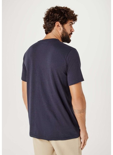 Camiseta feminina T-shirt básica algodão azul marinho em Promoção na  Americanas