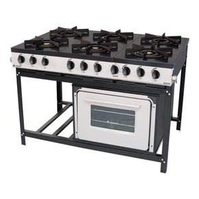 000432 fogao bravo 6 bocas 3 dup cinza com forno br6bf venancio 7893956014176