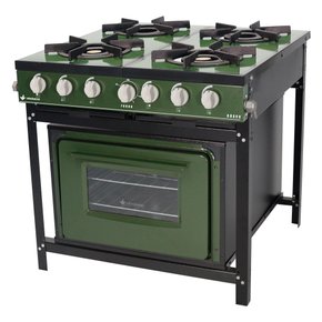 018976 fogao bravo 4 bocas 2 dup verde com forno br4bfvd venancio 7893956036499