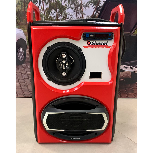 Caixa Bob Amplificada Radio Bluetooth Usb Residencial Falantes 6x9