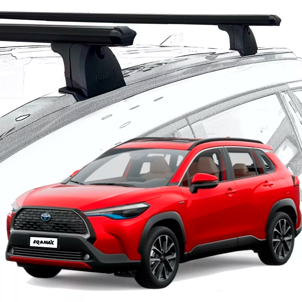 RACK DE TETO EQTHOR PRETO COROLLA CROSS EQMAX