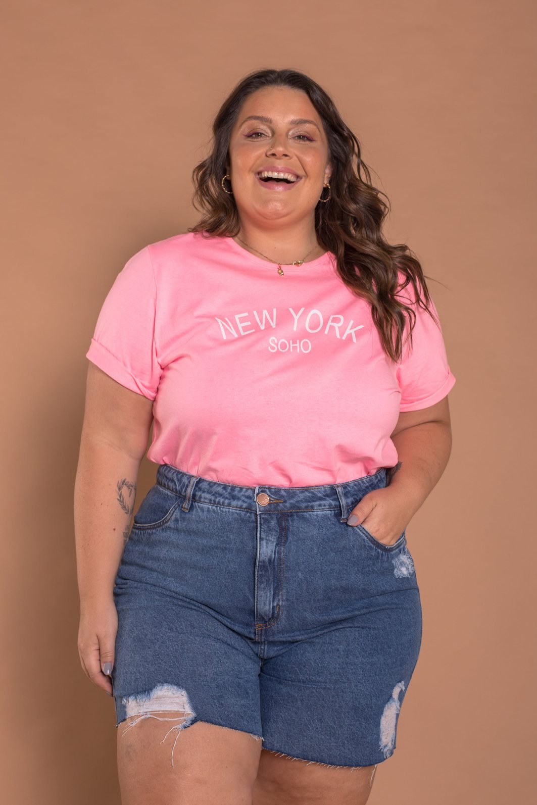 Bermuda Jeans Destroyed Plus Size