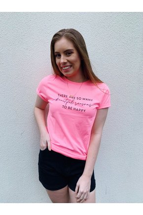 T-Shirt Rosa Be Happy