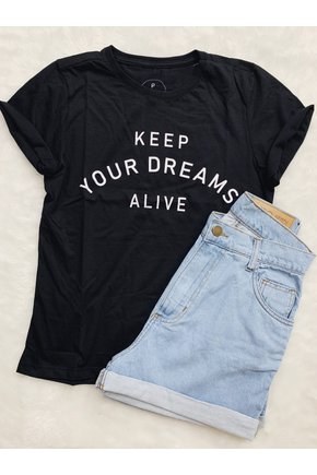 T-Shirt Plus Size Preta Dreams