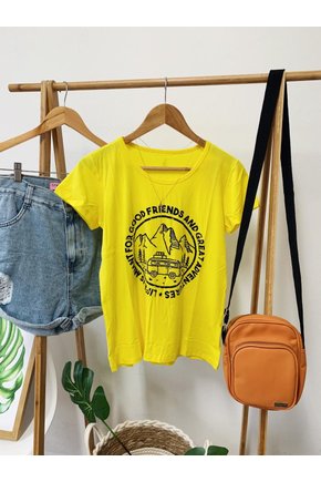 T-Shirt Amarelo Ouro Good Friends