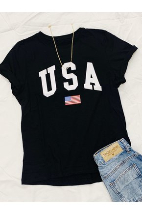T-Shirt Preta Usa