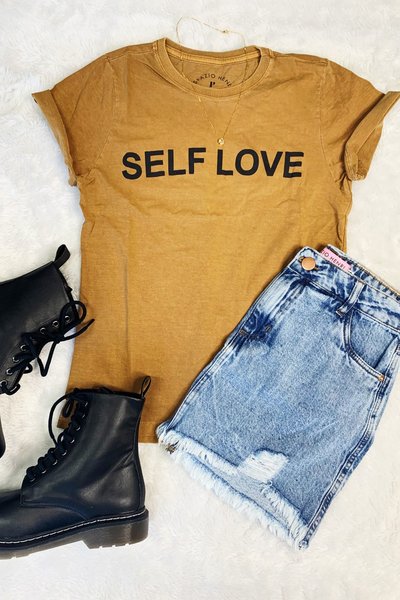 T-Shirt Estonada Caramelo Self Love