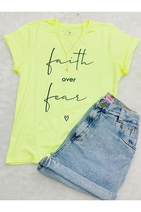 T-Shirt Amarelo Neon Faith