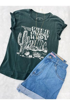 T-shirt Estonada Verde Wild West