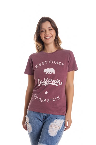 T-Shirt Bordô California Golden State
