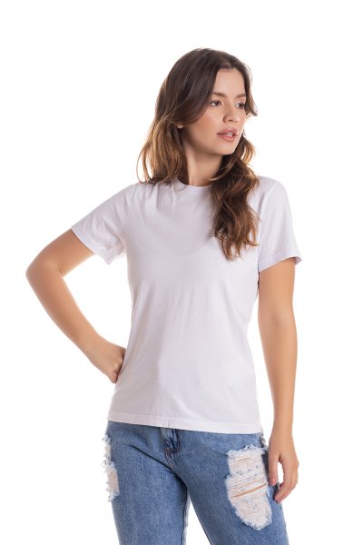 T-Shirt Estonada Básica Branca