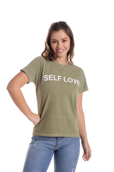 T-Shirt Verde Oliva Self Love