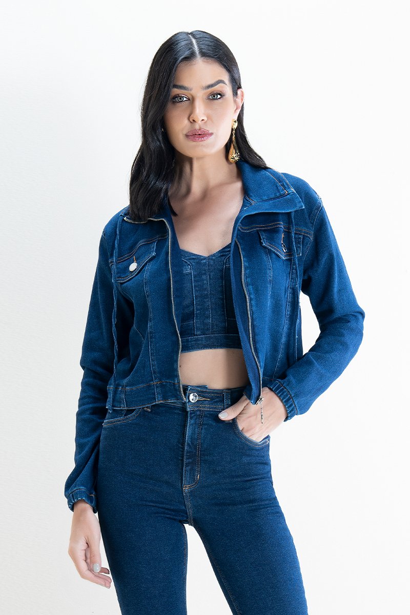 Jaqueta Jeans Feminina