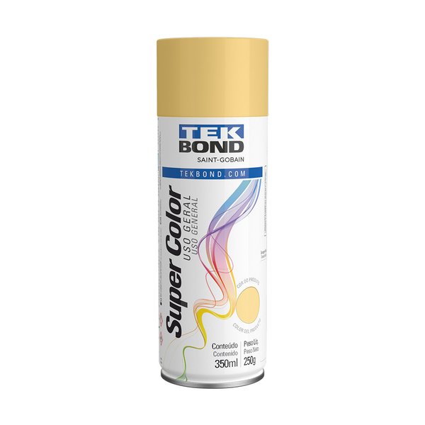 tinta spray bege tekspray super color uso geral 350ml aerossol tekbond saint gobain 23181006900