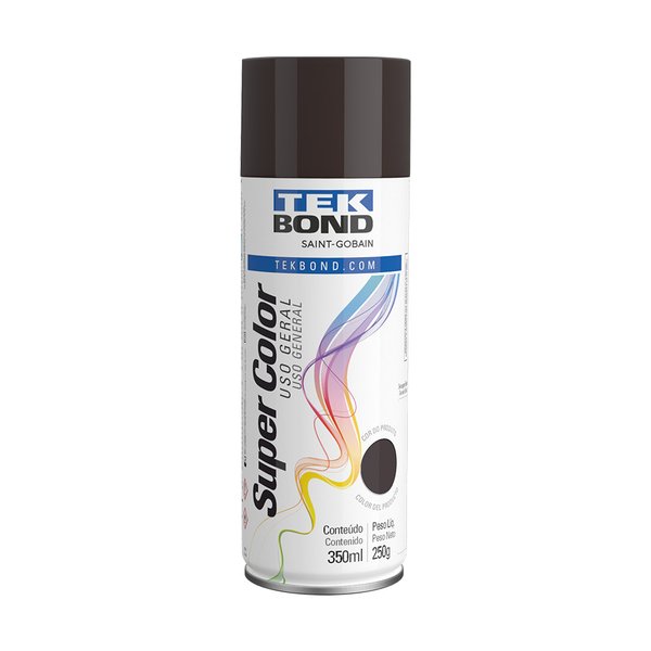 tinta spray marrom tekspray super color uso geral 350ml aerossol tekbond saint gobain 23201006900