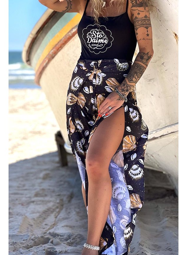 Motel hime maxi slip dress celestial black sales