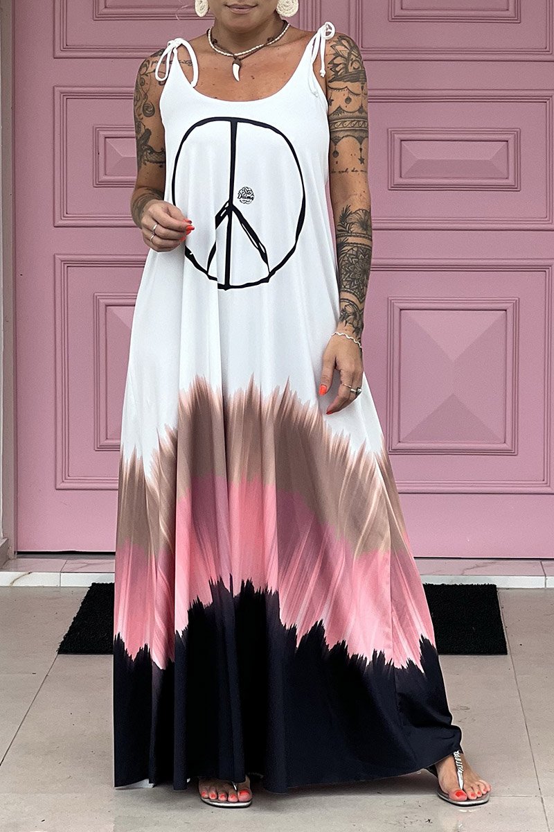 Vestido Longo Tie Dye Peace