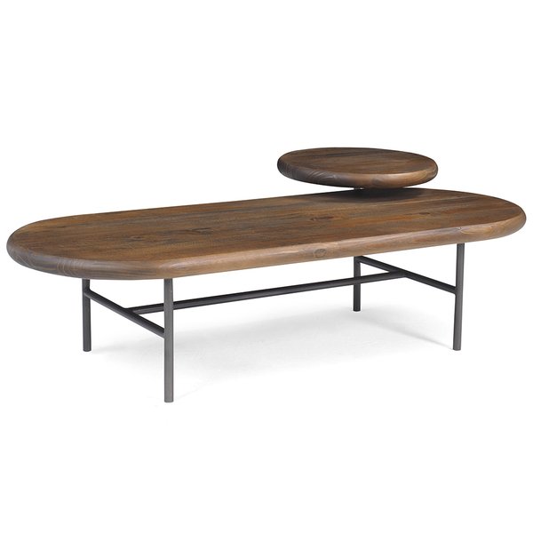 mesa centro deck rustic brown