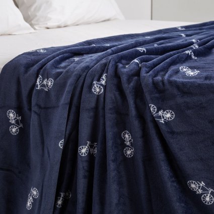 Cobertor de Microfibra King com Toque de Seda Vintage Bikes