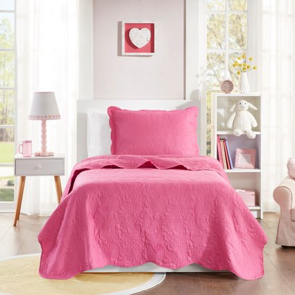 Kit Colcha StudioMix Solteiro 2 peças Microfibra Pink