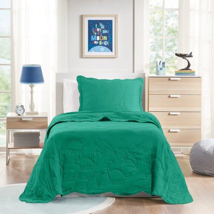 Kit Colcha StudioMix Solteiro 2 peças Microfibra Turquesa