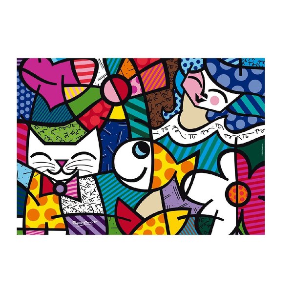 Quebra-cabeça - 1000 peças - ROMERO BRITTO - CAT